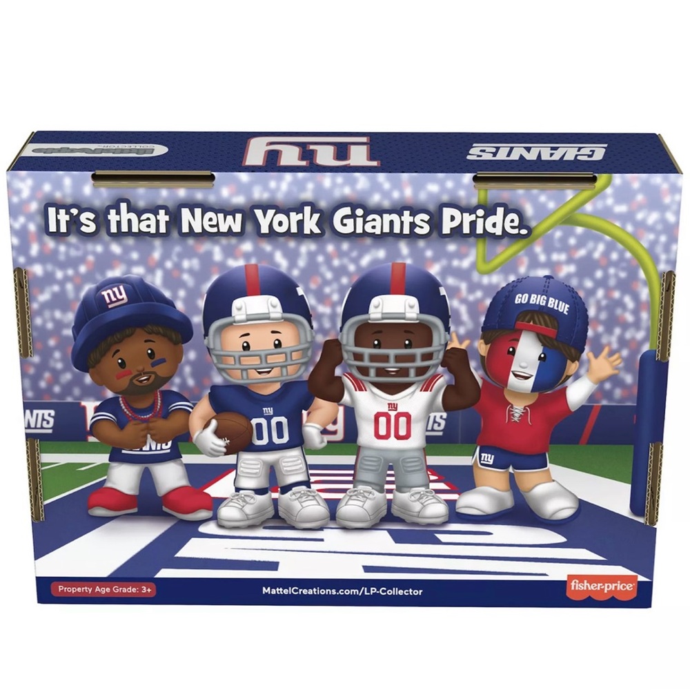 NIB Little People NFL Collector Figure Set NEW YORK GIANTS BIG BLUE Series.